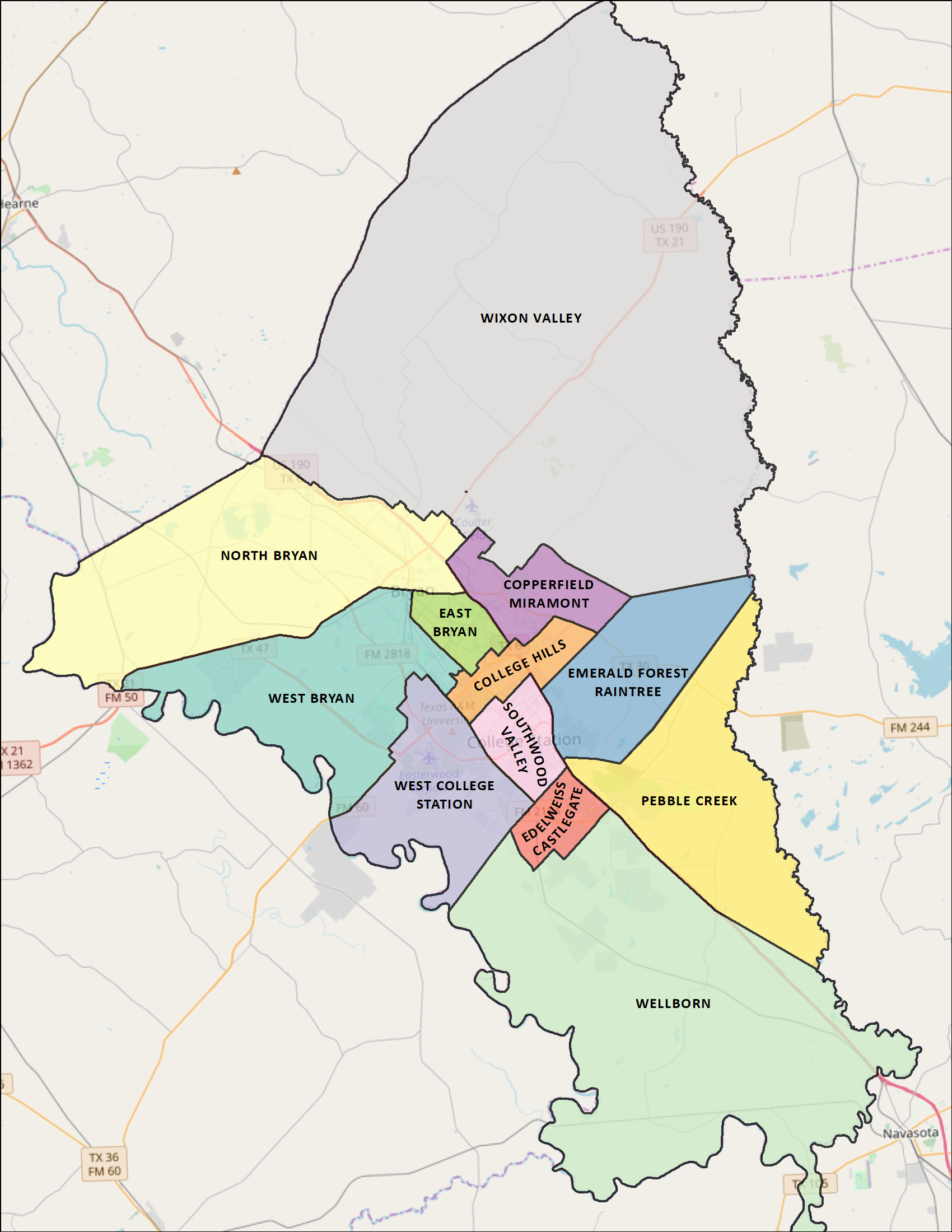 Brazos Valley WaterSmart Neighborhood Map